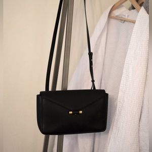 Stuart Weizman black leather bag